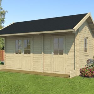 Ajstrup havehus med 2 rum på 13m2 i ubehandlet træ