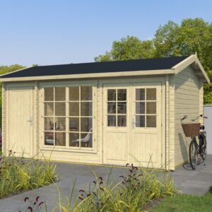 Amstrup havehus med 2 rum på 12m2 i ubehandlet træ