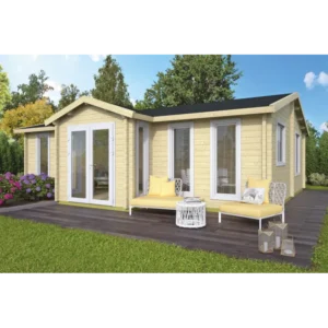 Atlantic City inkl. 27 mm gulv-tagbrædder Bjælkehytte - 70 mm - 407310N - 67,15 mÂ²