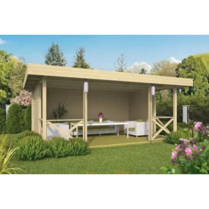 Baton Rouge Arbour Bjælkehytte 40 mm - 400756N - 17,5 mÂ²