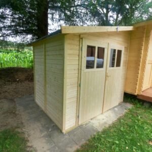 Bevtoft model 3 redskabsskur til montage op ad husmur i ubehandlet på 6,22m2