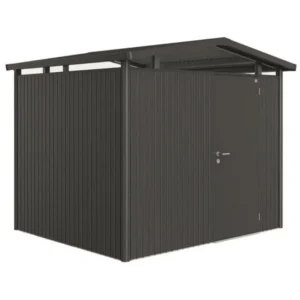 Biohort Panorama Redskabsrum P3 m/enkelt dør - Mørkegrå Metallic