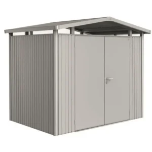 Biohort Panorama redskabsrum P2 m/dobbelt dør - Sølv Metallic