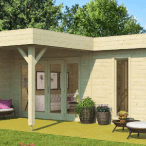 Bredebro model 2 havehus / anneks med terrasse i ubehandlet på 23,5m2 + 8,75m2