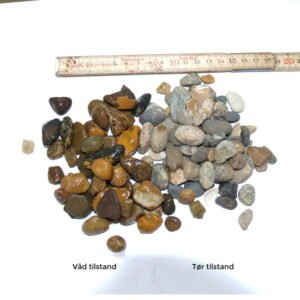 Brune perlesten, 8/16 mm - 1000 kg.