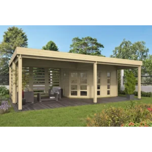 Cape Coral med baldakin Bjælkehytte 40 mm - 400891N - 40,035 mÂ²