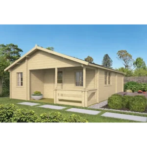 Concord inkl. 27 mm gulv-tagbrædder Bjælkehytte - 70 mm - 400825N - 47,6 mÂ²