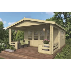 Dario - Bjælkehytte - 21,8+11,4 mÂ²