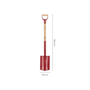 Fiskars Spade, Afrundet Classic L Skaft 19,5x8x122cm