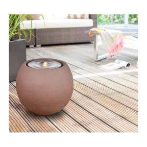 Garden Fountain "Ball LED", rusty color, 50x50x43cm