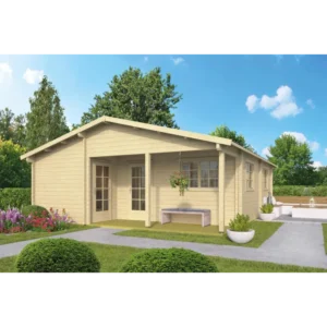 Garland inkl. 27 mm gulv-tagbrædder Bjælkehytte - 70 mm - 407312N - 57,19 mÂ²