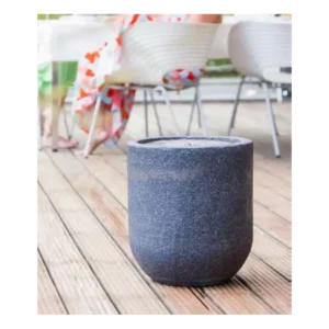 Gartenbrunnen "Zylinder LED", black color, 41x41x45cm