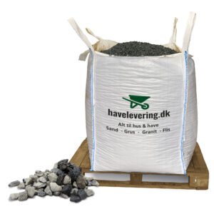 Granitskærver, sort 32 - 50 mm - Gratis fragt i hele DK