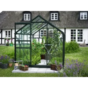 Halls Drivhus Popular 106 grøn m/3 mm hærdet glas - F09898