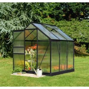 Halls Drivhus Popular 66 sort m/4 mm poly - F09939