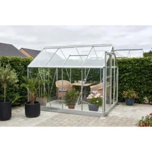 Halls Drivhus Popular 86 m/3 mm hærdet glas - 70928