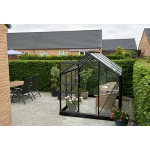 Halls Drivhus Popular 86 sort m/3 mm glas - F09708