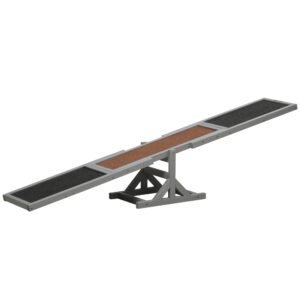 Hundevippe aqulity vippe hundesportsvippe, 180 x 30 x 30 cm, grå + brun
