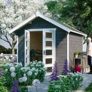 Hyrup havehus i skifergrå på 7,5m2