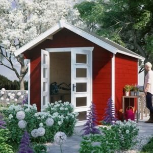 Hyrup havehus i svenskrød på 7,5m2