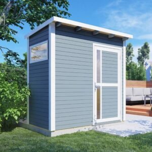 Kassel 1 redskabsskur i grå på 2,7m2