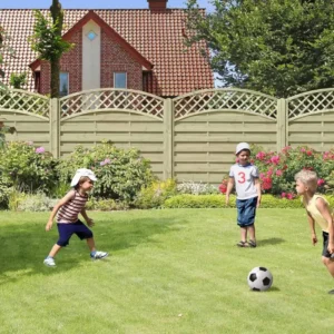 Kiel lamelhegn 180x180/160xm med bue opad klassisk design i solid kvalitet