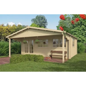 Lexington Bjælkehytte - 58 mm - 400812N - 23,8 mÂ²