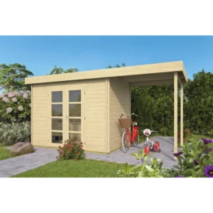 Milwaukee med baldakin Bjælkehytte 28 mm - 400792N - 6 mÂ²