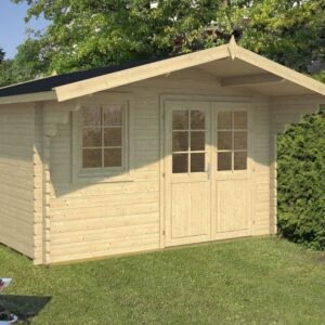 Mors havehus på 10,8m2 i ubehandlet træ