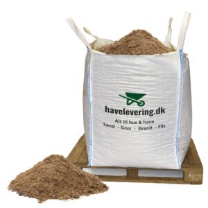 Murersand/støbesand 0 - 6 mm. Frit leveret i hele Danmark.