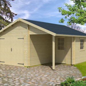 Nibe enkelt garage på 22m2 med standard garagedør