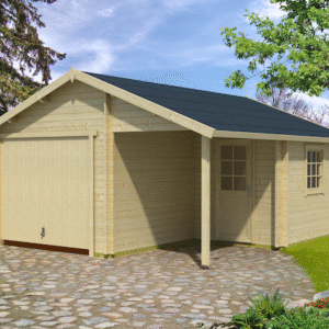 Nibe enkelt garage på 22m2 med vippeport