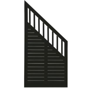 Nostalgi system hegn i sort skråelement 90x180/95cm (BxH)