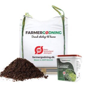 Økologisk Køkkenhave- og drivhusmuld - 1000 liter og 5 liter gødning