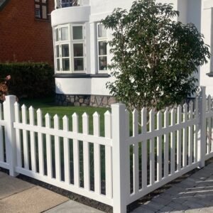 PVC Skagen hegn bue nedad og brede stave i 180x100cm