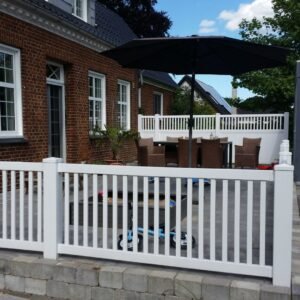 PVC Tremmehegn med smalle stave i 180x100cm (BxH)