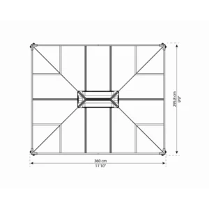 Palram - Canopia Martinique 3600 havepavillon, antracitgrå - 540-114