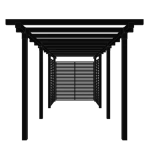 Plus Dobbelt pergola 3 moduler inkl. Tokyo hegn - 664x238x218 - 179099-15