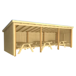 Plus Nordic Madpakkehus 14 mÂ² 3 moduler - Inkl. tagpap og alulister - 1685945-1