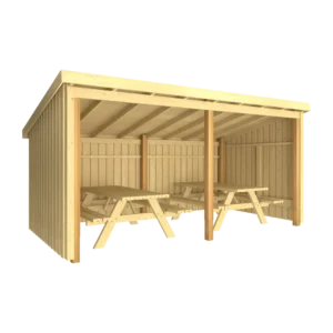 Plus Nordic Madpakkehus 9,5 mÂ² 2 moduler - Udv. grundmål: BxLxH 432x218x169/220 cm - 168584-1