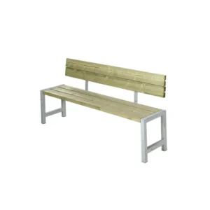 Plus Plankebænk med planker og ryglæn - tryk impr.