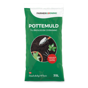 Pottemuld til økologisk dyrkning - 100 poser á 35 liter