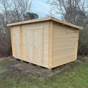 Redskabsskur Borup 9 m² med 2 rum, enkelt- og dobbeltdør - Guldklasse