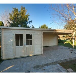 Redskabsskur model Sebbelev 7,8 m² + udhæng 10,76 m² - Guldklasse