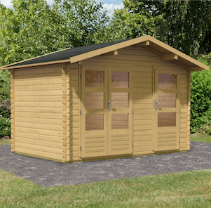 Roskilde redskabsskur model 1 med 2 rum på i alt 9,79m2