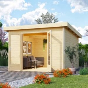 Rubjerg model 1 havehus i ubehandlet træ på 9,3m2