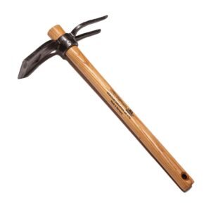 Smedet havehakke med 2 tænder og askeskaft - 40 cm
