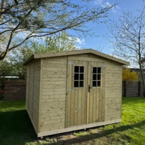 Sølvklasse: Redskabsskur i elementer model Brügge 8,5 m²