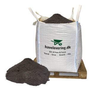 Sort stenmel 0 -2 mm. Frit leveret i hele Danmark.