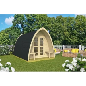 Spring Valley Bjælkehytte 28 mm - 437030 Inkl. Termoglas + shingels - 9,6 mÂ²